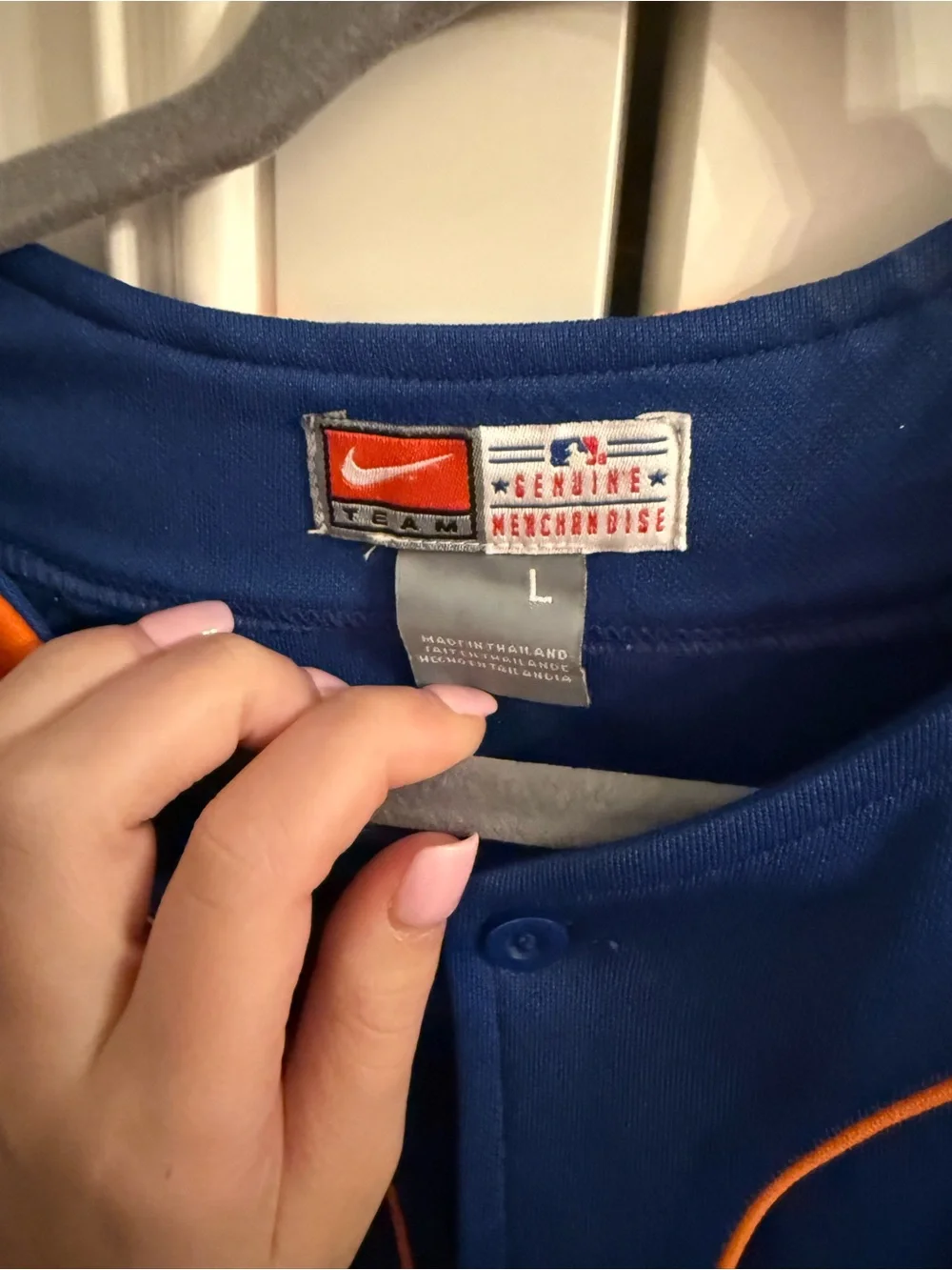 Nike Kids Mets Royal Blue and Orange Wright Baseball Jersey